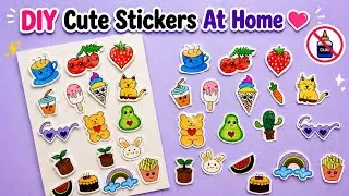 DIY Cute Homemade 3d Stickers 🥰/  how to make stickers at home in minutes/ easy stickers making