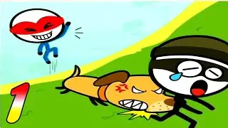 Attack Draw Line - funny Stickman Puzzle Game - Level 1-25 Gameplay Walkthrough part 1