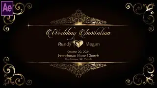 How to create Elegant Cinematic Gold Wedding Invitation in After Effects Tutorial #weddings