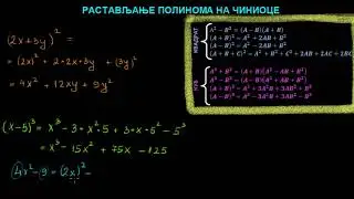 Rastavljanje polinoma na činioce 1 korišćenje formula