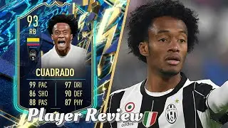 THIS CARD IS CRACKED!😱 93 TOTS CUADRADO PLAYER REVIEW! FIFA 22 ULTIMATE TEAM