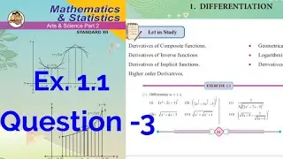 Exercise 1.1,HSC,12th maths2,question3,Differentiation,derivative of composite function new syllabus
