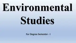 Environmental Studies for Degree sem-1 In English
