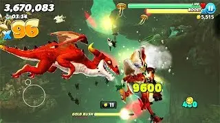 HUNGRY SHARK WORLD vs HUNGRY DRAGON!!!