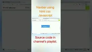 navbar using html css and vanila javascript source code in channel's playlist