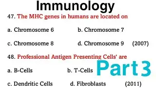 Immunology || Immunology MCQs With Answers || Immunology MCQ || Immunity MCQ || Part (3)