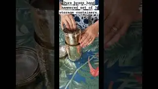 pure Brass hand hammered storage containers, set of 3. Whatsapp +1 302 384 5548