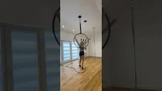 Pretty hoop spin 🌙✨🩶 #aerialyoga #aerialhoop #dancer #pole