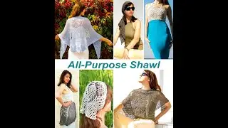 ALL-PURPOSE SHAWL - download this crochet shawl pattern from www.etsy.com/listing/1072337868