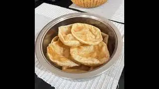puri with potato podimas. morning breakfast