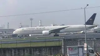 Saudia Boeing 777-3FGER HZ-AK32 taxiing to Terminal 1(SV862)