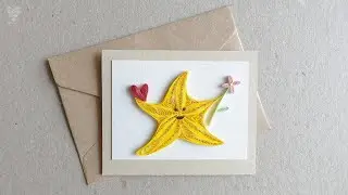 Quilling Paper Card - A Little Star