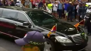Kim Jong Un's Convoy Drives Through Singapore And Into Hotel