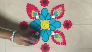 How to create rangoli || Sabse asan Tarika se rangoli kese karen 