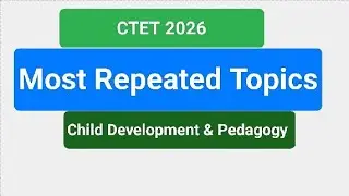 CTET Most Repeated Topics| CTET 2026 | Multiple Intelligence| Howard Gardner Theory 