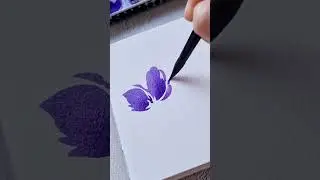 Painting a simple flower using the pantone color of 2022