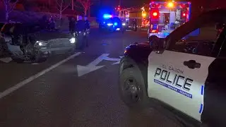 Drivers Doing Donuts Crash After Spotting Police in El Cajon