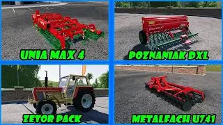 🛑 OCENA MOD&Oacute;W FS 19 🛑  Unia Max 4 | Metalfach U741 | Poznaniak DXL | Zetor Pack ✔