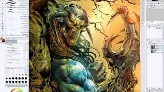 Coloring 'Death's Head II' Drawn by Liam Sharp
