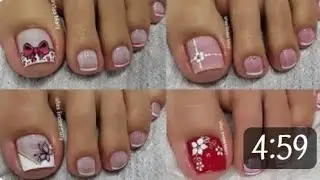 4 MODELOS DE U&Ntilde;AS PARA PRINCIPIANTES | U&Ntilde;AS PARA PIES DECORADAS 👣💅😍