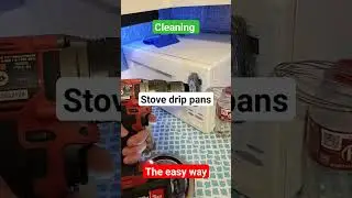 cleaning stove drip pans the easy way. #chef #kitchen #diy #thedailydiyguy #barkeepersfriend