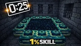 Minecraft Speedrun, But It&rsquo;s 1% Skill (25 Sec)