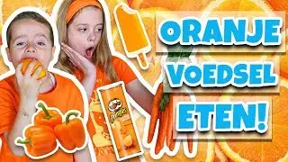 🇳🇱 KONINGSDAG: 24 UUR ORANJE ETEN !! 🍑🥮🍣 - Broer en Zus TV #309