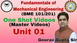 Fundamentals of Mechanical Engineering | Unit 1 | Mechanical by gaurav sir | One Shot (Master Video)