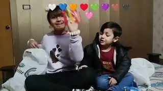 Colour challenge siblings #fun #challenge 