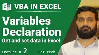 VBA, Macros, Variable Declaration, MsgBox and How to get and set data in Excel | VBA in Urdu & Hindi