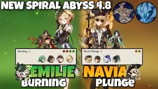 C0 EMILIE BURNING & C0 NAVIA PLUNGE | NEW SPIRAL ABYSS 4.8 | ft. DEHYA & XIANYUN [GENSHIN IMPACT]
