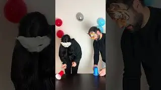 Cup Balloon Challenge🥳 #challenge #funny #tiktok #fun #foryou #games #boardgames #usa #fyp #keşfet