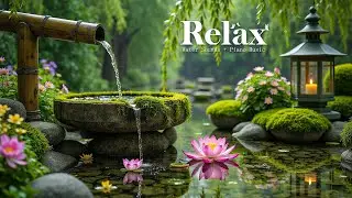 Healing Music + Bamboo Water Sounds 🌿 Insomnia Relief, Calm Anxiety & Depression, Deep Sleep