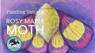 Painting Tutorial: Rosy Maple Moth