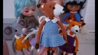 How to crochet doll dresses and jumpsuit  #amigurumifoxes / Doll clothes