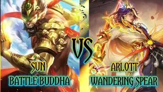 SUN BATLLE BUDDHA VS ARLOTT WANDERING SPEAR | MOBILE LEGENDS