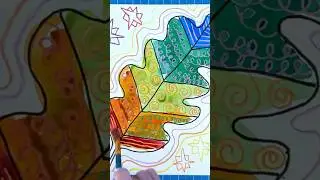 Make a Leaf Crayon Resist Watercolor Painting #artprojectsforkids