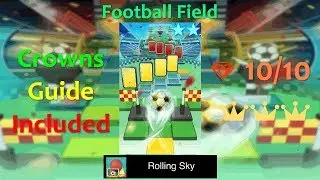 Rolling Sky Bonus 16 - Football Field - 100% Completed All Diamonds And Crowns - With Crowns Guide