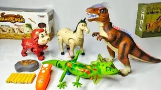 Unboxing Amazing RC Animal Toys 🦖🦎 RC Dinosaur, RC Lizard, Electric Horse & Lighting Lion #rctoys 