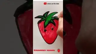 #strawberry #youtubeshorts #kids #drawing #favourite Easy and simple drawing for kids