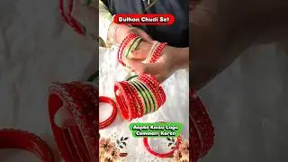 हरा लाल Chuda Chudi set​ 💥|#shorts​ #youtubeshorts​ #viralvideo​​ #short #bangles​ #chudaset​#sawan