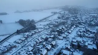 Nederlandse winter 🪾❄️fyp #drone#drone #friesland #marrum #hallum #droneview 