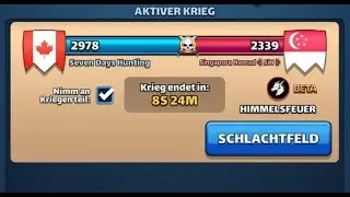Kriegsangriffe  |  Seven Days Hunting vs. Singapore Nomad [SiN]  |  Empires and Puzzles