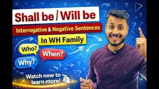 Shall Be vs Will Be | WH Family Questions | Easy English Grammar🔥🔥