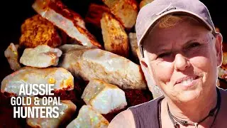 The Misfits Discover SPARKLING Crystal Opal Gems Worth $90,000! | Outback Opal Hunters