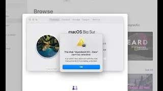 The disk &ldquo;macintosh hd data&rdquo; can't be unlocked |  Big Sur