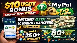 Get $10 Bonus When You Top Up $20 On Mypal | Instant Usdt To Naira Transfers With Low Fees