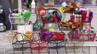 Gourmet Basics by Mikasa Loop & Lattice 2-Tier Flatback Basket on QVC