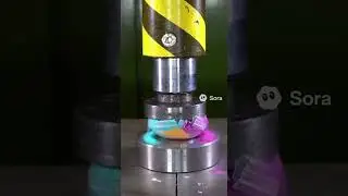 PASTEL POWDER EXPLOSION! 💖 Hydraulic Press vs. 4-Color Bath Bomb (Satisfying ASMR Crush)