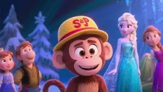 Elsa Monkey&rsquo;s Funny Hat 🎩🐒❄️ | Kids Song | Sing-Along Fun